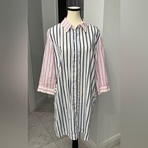 Striped Button-Down Dress